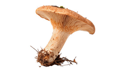 Fresh wild forest mushroom close up isolated on transparent background cut out © 1png-stock