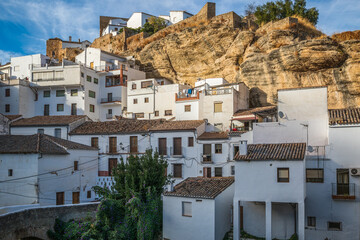 Setenil de las Bodegas, a town famous for its dwellings built into a rock formation in Cadiz province in Andalusia, Spain © I-Wei Huang