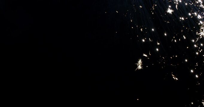 Bright Flying Sparks Particle Background for Compositing
