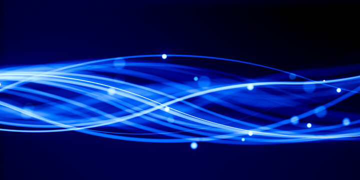 3D Electric Light Motion Lines