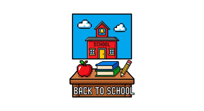 Back to school icon with books.
