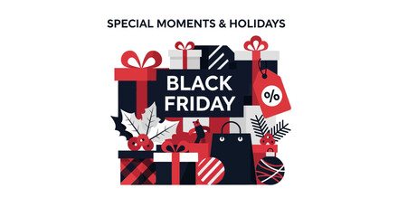 Obraz premium Black Friday shopping sale discount symbol.