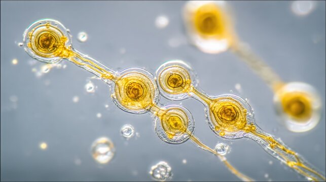 Microscopic View of Choroid Plexus within Brain Ventricles