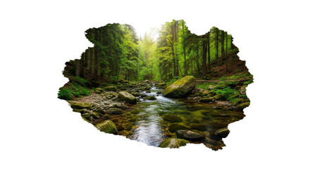 Fototapeta premium mountain river in the forest