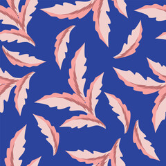 Obraz premium allover vector flowers pattern on brown background