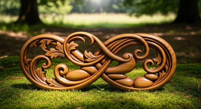 Intricately Carved Wooden Plaque 1 Gigapixel Detail