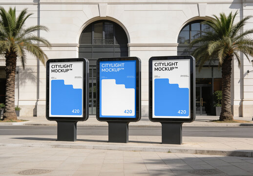 Three City Poster Mockups