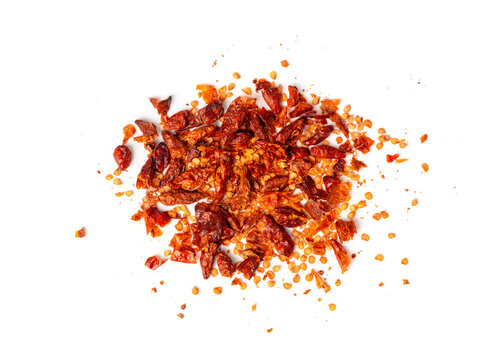 Dry chili pepper isolated, red chilly spice