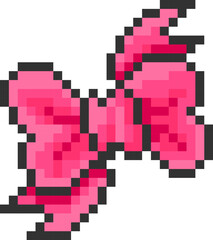 Fototapeta premium Bow Knot Pixel Art Graphic
