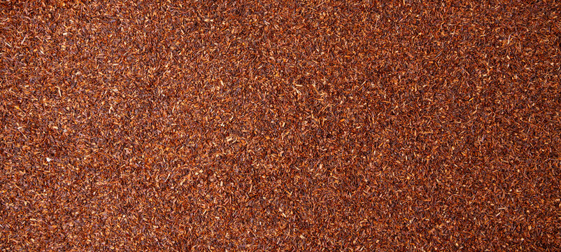Rooibos tea leaves pattern closeup