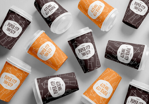 Lying Take Away Cup Mockups