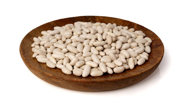 White kidney bean, dry cannellini beans pile