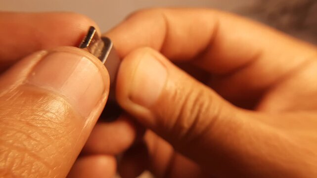 Detail View of Compact USB-C Converter Plug for Legacy Micro USB Cable
