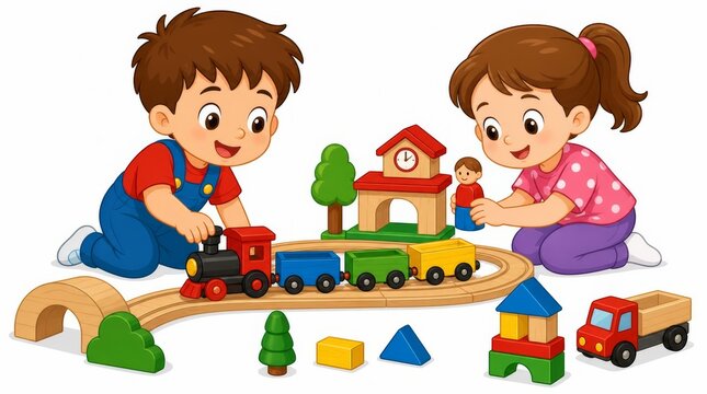 children global day poster 2d animation concept