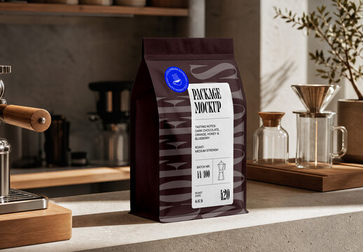 Big Coffee Package Mockup
