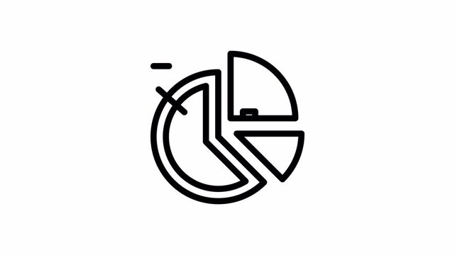 Pie Chart Analysis minimalist stroke animation