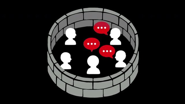 Echo Chamber Community Animation with Transparent Background Loop