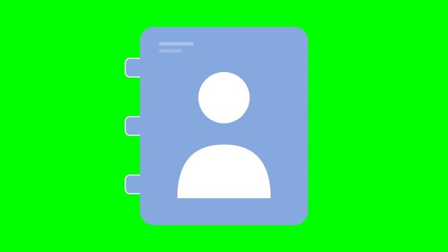 Simple Icon of a Contact Book or Address Book.