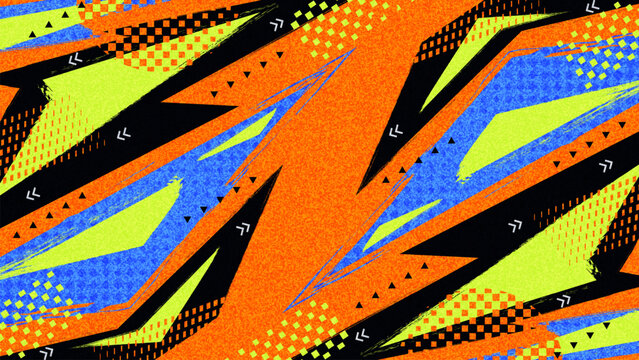 Energetic Sport Background with Abstract and Geometric Shapes for Game, Sport, or Fitness Tournament Promotion Banner or Poster Template