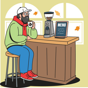 Autumn Coffee Counter
