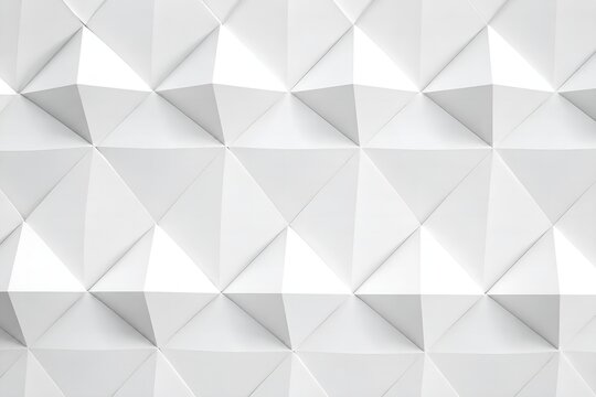 White 3D Geometric Triangle Pattern Background with Modern Abstract Polygon Texture
