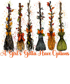 Rustic Botanical Broom Collection with Elegant Calligraphy