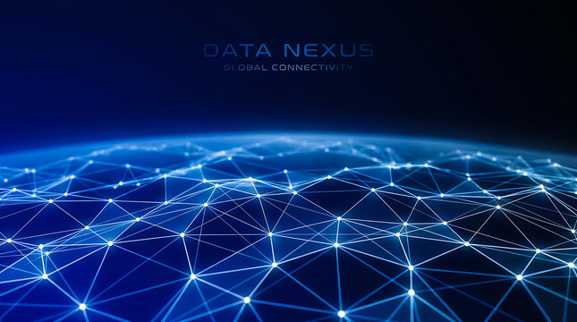 Abstract digital network globe representing big data connectivity with internet