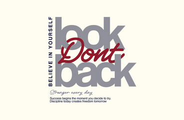 Fototapeta premium graphic tee design motivational quotes Modern simple text style template