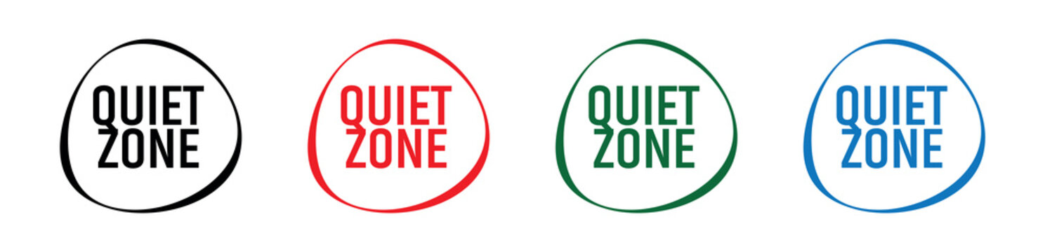 quiet zone sign. vector icon	