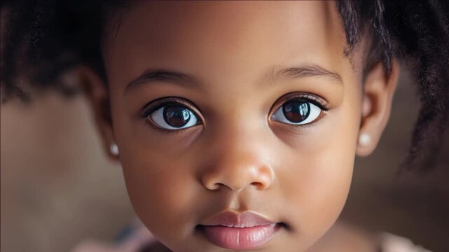 A young girl's contemplative moment. Innocence and curiosity on her face as she closes her eyes and thinks deeply about something. A candid of a child's quiet time.