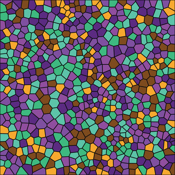 Abstract mosaic pattern with earthy and purple tones background geometric