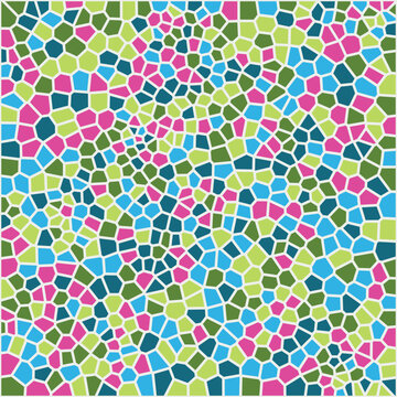 Multicolor stained glass mosaic pattern with geometric shapes, multi colored