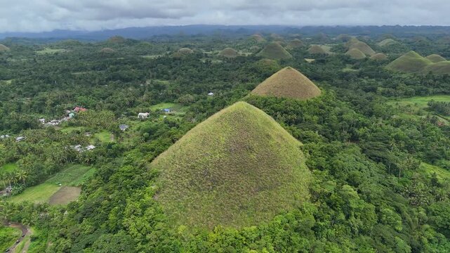 Aerial View of the Chocolate Hills in Bohol
