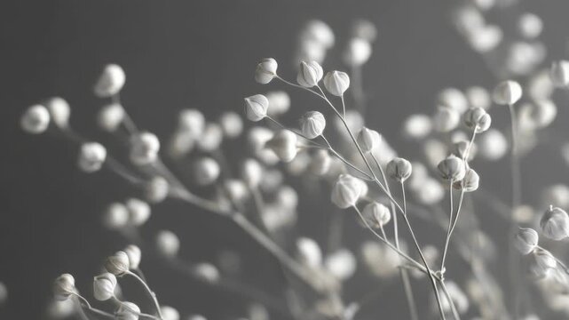 A delicate collection of flower seeds in a state of growth and potential.