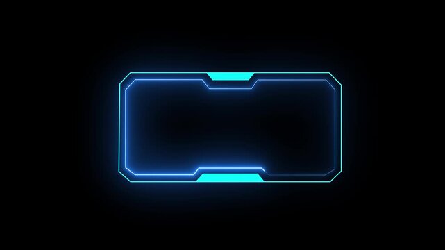 Abstract technology Hud frame background. Computer interface Hud motion texture. futuristic pattern for modern . Technology HUD Loop Animation. Frame border element 4K video animation