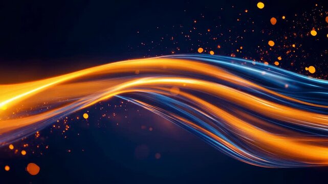 Electric power with vibrant blue and orange glow