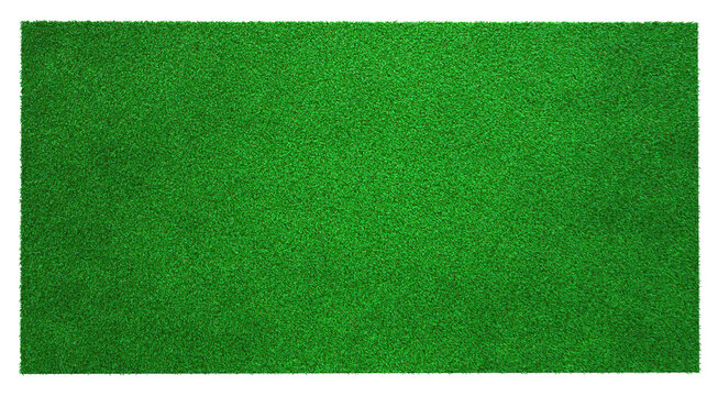 Artificial football field grass texture isolated on transparent background