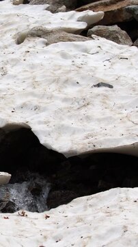 Melting Snow and Flowing Water at Lago della Rovina