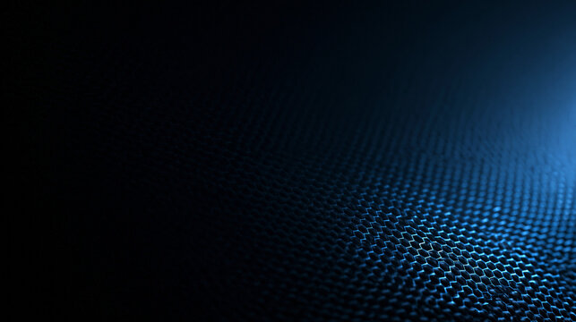 Dark Blue Futuristic Technology Background with Carbon Fiber Mesh Texture