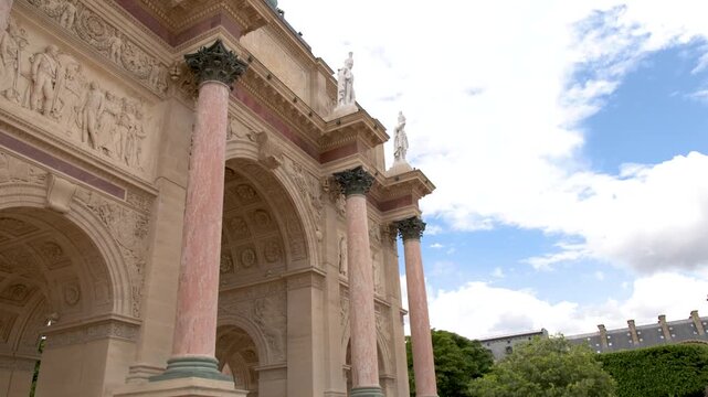 Arc de Triomphe du Carrousel Monument in Tuileries Garden Paris