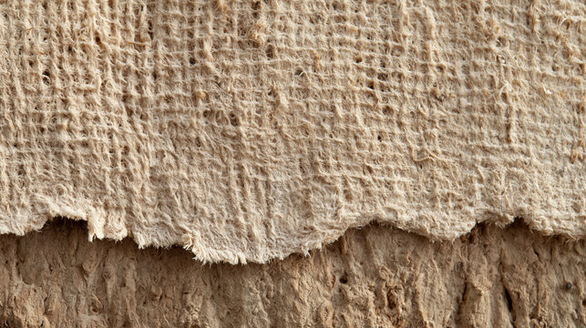 Natural Rustic Burlap Fabric and Textured Paper Background