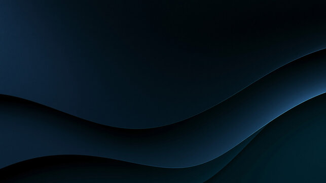 Abstract Dark Navy Blue Curved Wave Background