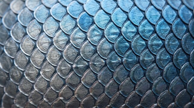 Macro close-up texture of blue reptile scales, showing detailed patterns and natural skin structure, suitable for backgrounds, designs, and wildlife or fantasy themes.