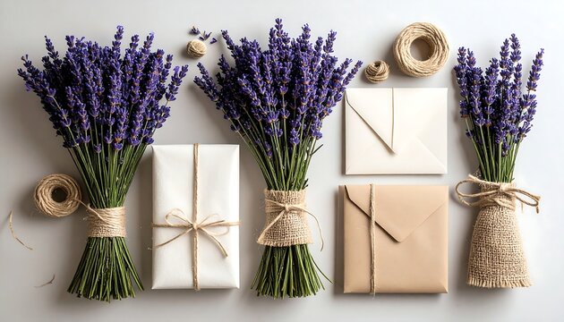 Decorative vase with dried lavender and wheat stalks.