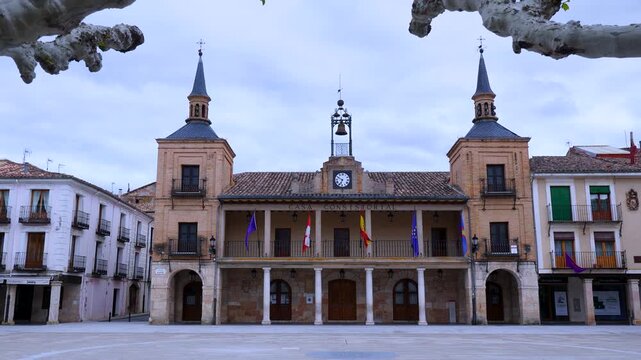 Landscapes in the streets of El Burgo de Osma and the city of Osma in the Municipality of El Burgo de Osma, Province of Soria, Castile and Le&oacute;n, Spain, Europe
