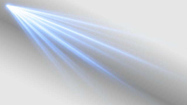 Blue glowing beam PNG overlay with luminous directional light rays, on transparent background