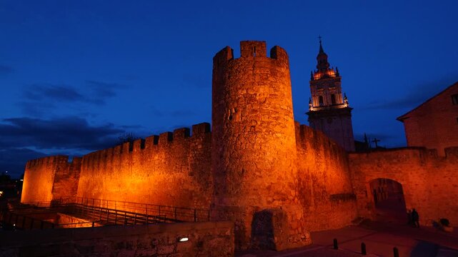 Landscapes in the streets of El Burgo de Osma and the city of Osma in the Municipality of El Burgo de Osma, Province of Soria, Castile and Le&oacute;n, Spain, Europe