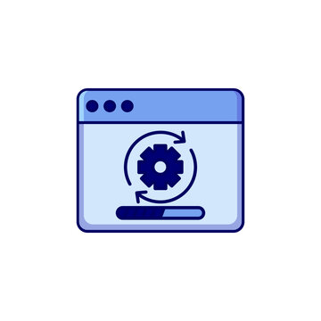 Software Update Technology Cartoon Vector Icon Isolated