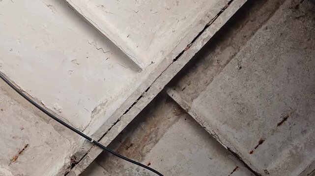 Old ceiling in an industrial old building that needs repair
