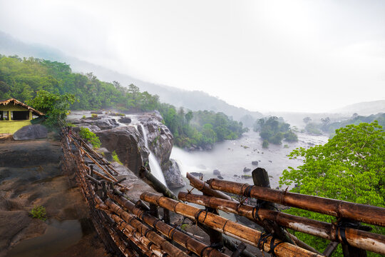 The beautiful view from the top of athirappilly waterfall. 1